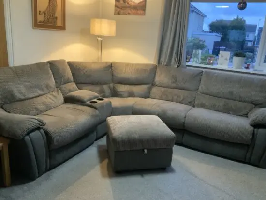 Harvey’s corner sofa with 2 electric recliners.