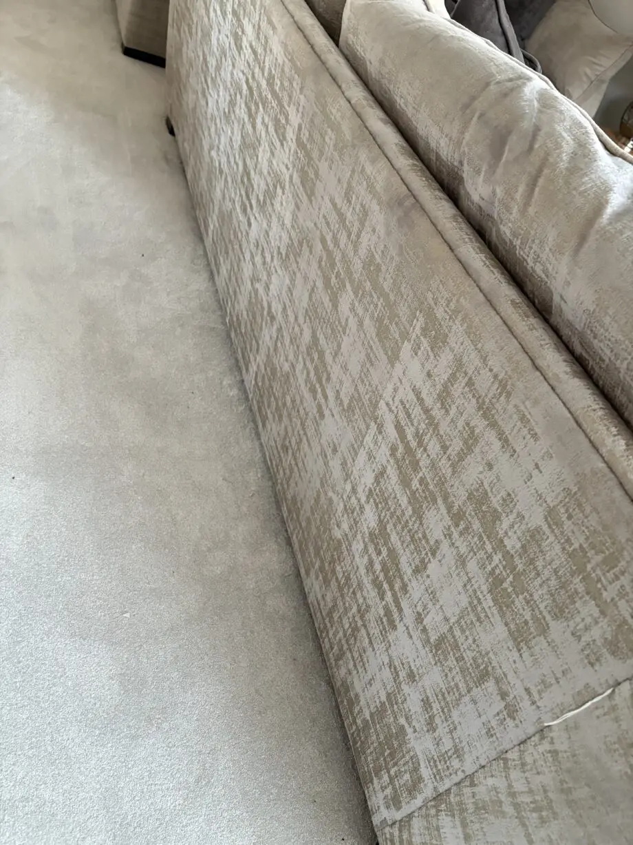 Alpha Designs, Larsen silver and grey 4 seater and 3 seater sofas