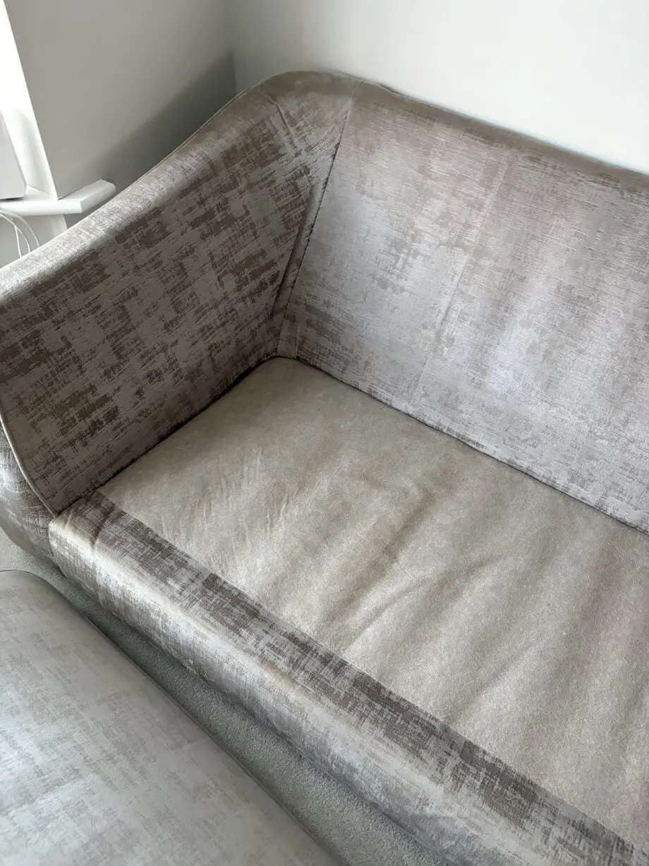 Alpha Designs, Larsen silver and grey 4 seater and 3 seater sofas