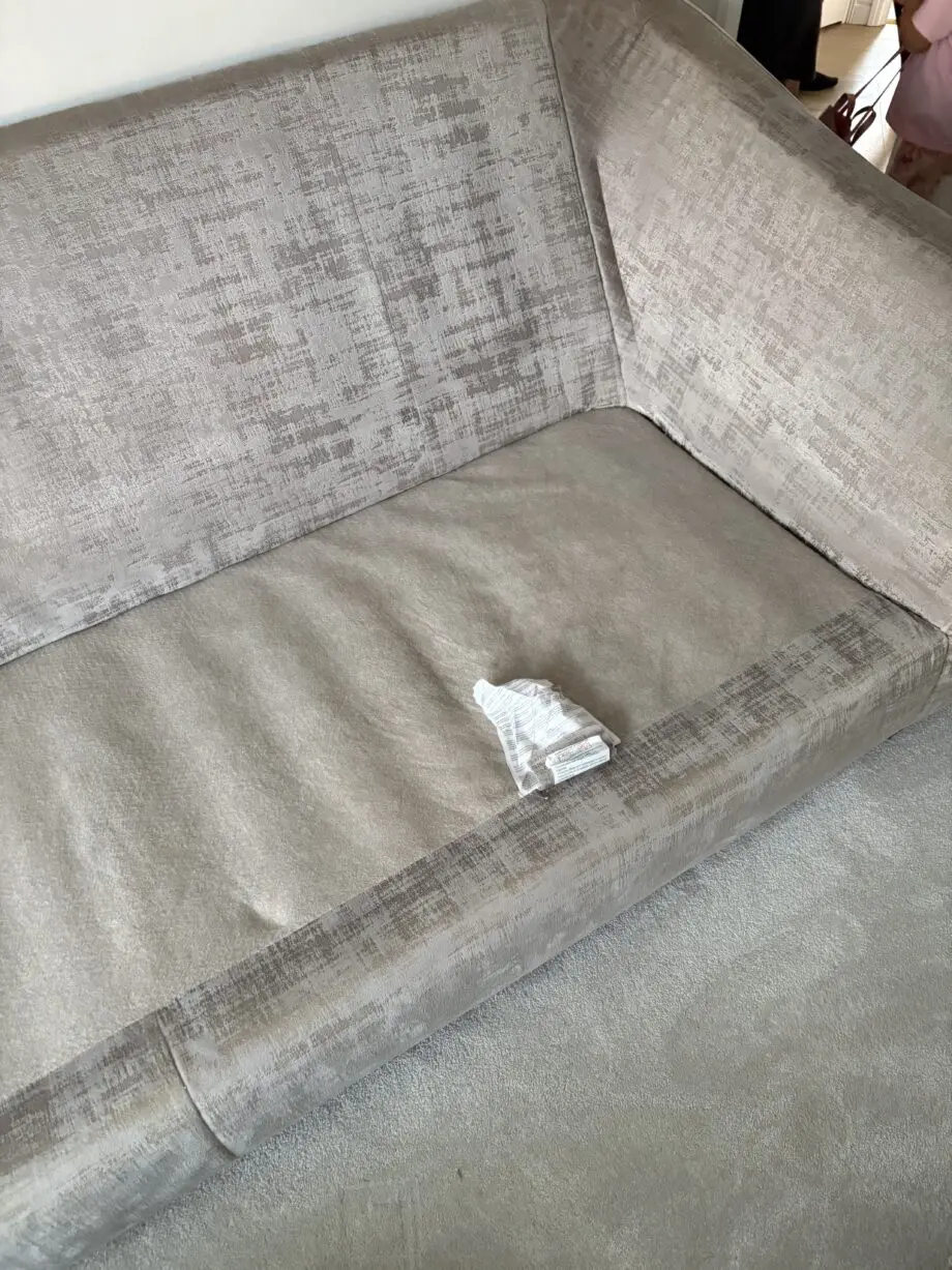 Alpha Designs, Larsen silver and grey 4 seater and 3 seater sofas