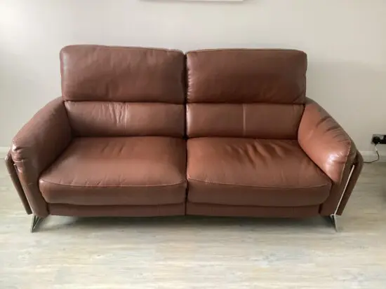Brown furniture village leather power recliner