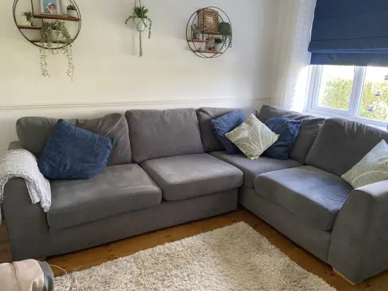 DFS grey corner sofa