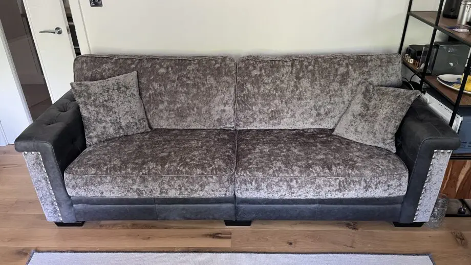 SCS Antonio Anthracite 4 seater scatter back sofa and 4 seater standard back.