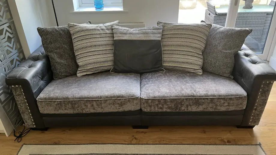 SCS Antonio Anthracite 4 seater scatter back sofa and 4 seater standard back.