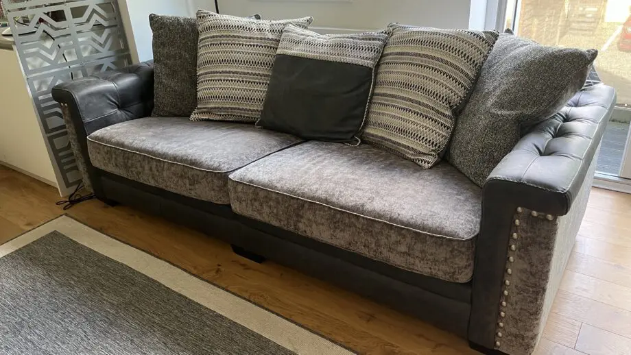 SCS Antonio Anthracite 4 seater scatter back sofa and 4 seater standard back.