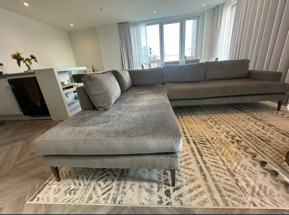 West Elm Andes sofa grey L shape