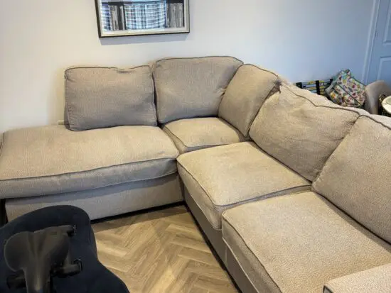 Grey Furniture Village Left Hand Facing Comfi Corner Sofa - Dallas Silver Dark