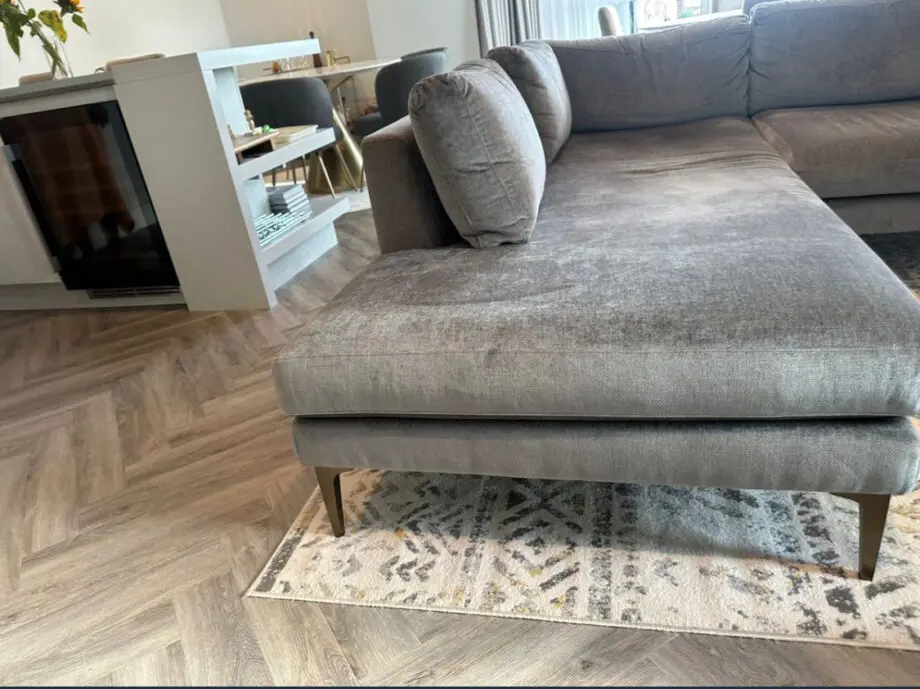 West Elm Andes sofa grey L shape