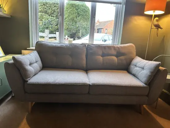 DFS Grey Zinc French Connection 4 seater sofa