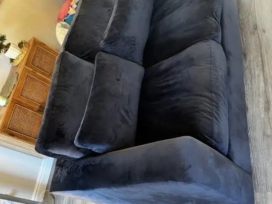 Navy velvet Marks and Spencer’s 2 seater sofa
