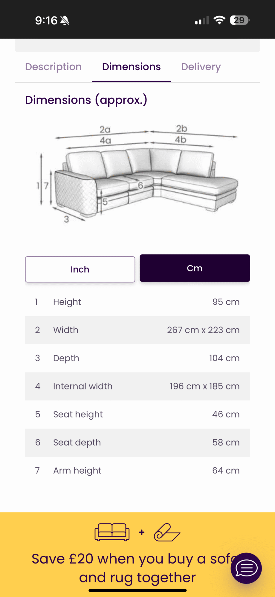 FINTON LHF ARM O/END CNR SOFA