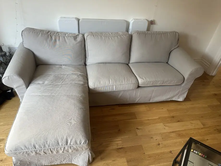 EKTORP Ikea 3 Seat Sofa w Chaise Longue