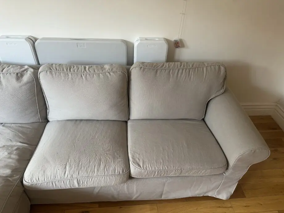 EKTORP Ikea 3 Seat Sofa w Chaise Longue
