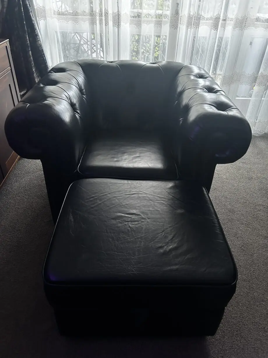 Armchairs and footstool , sold separately if needed
