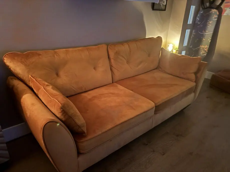 DFS Orange 3 seater sofa