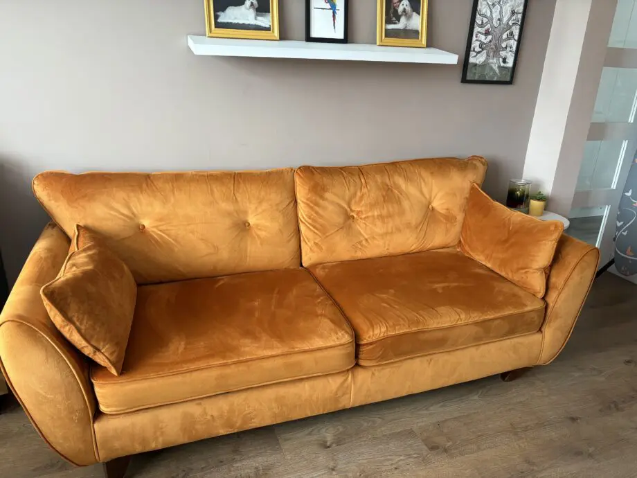 DFS Orange 3 seater sofa