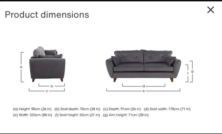 DFS Orange 3 seater sofa