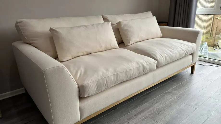 Slow Luxury Organic Sofa – 100% Natural, Non-Toxic, Handmade in UK - (Cream + Owlet)
