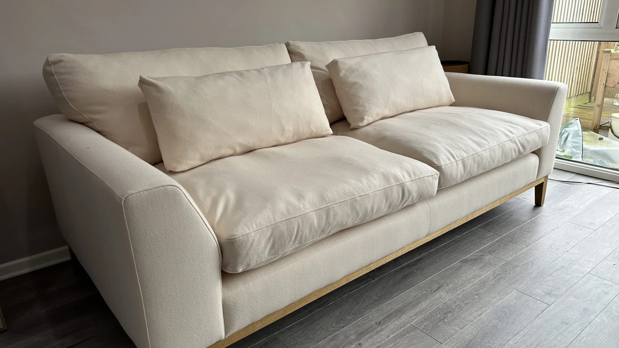 Slow Luxury Organic Sofa – 100% Natural, Non-Toxic, Handmade in UK - (Cream + Owlet)