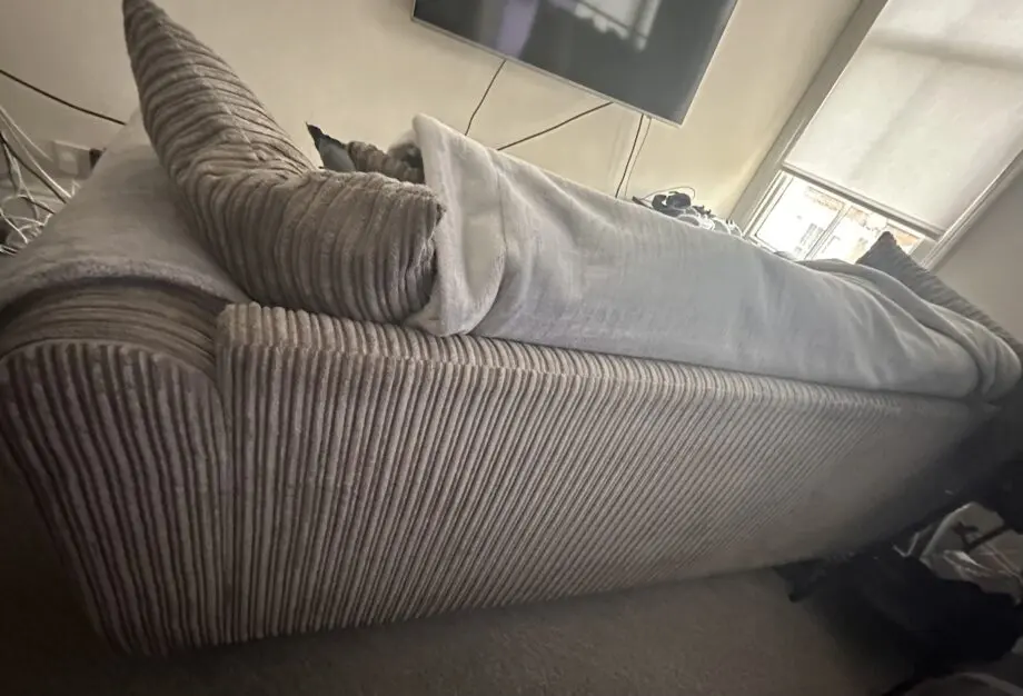 DFS Grey Jumbo Corded Sofa