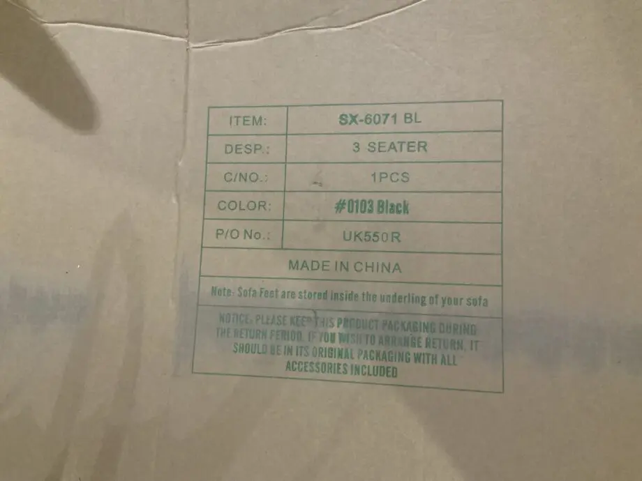 Belmont 3 seater leather sofa brand new in box