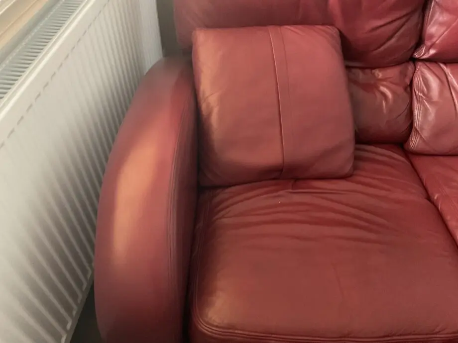 Sofas by Saxon- Milano Wine Leather -Boston 3 seater and 2 seater sofa