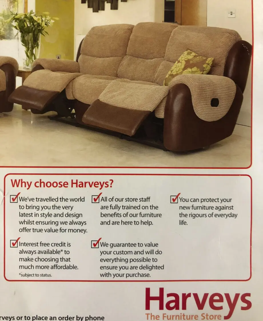 Recliner sofa 3 seats Brown bege fabric