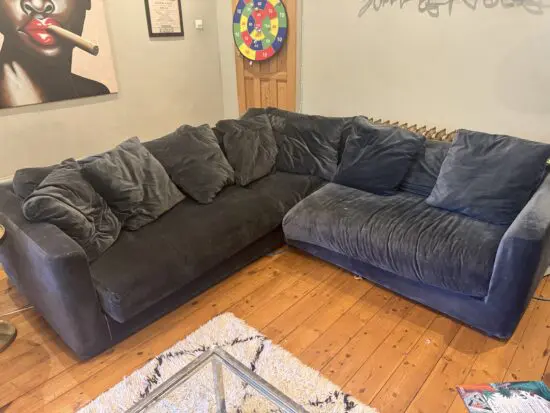 Navy Blue Corner Sofa