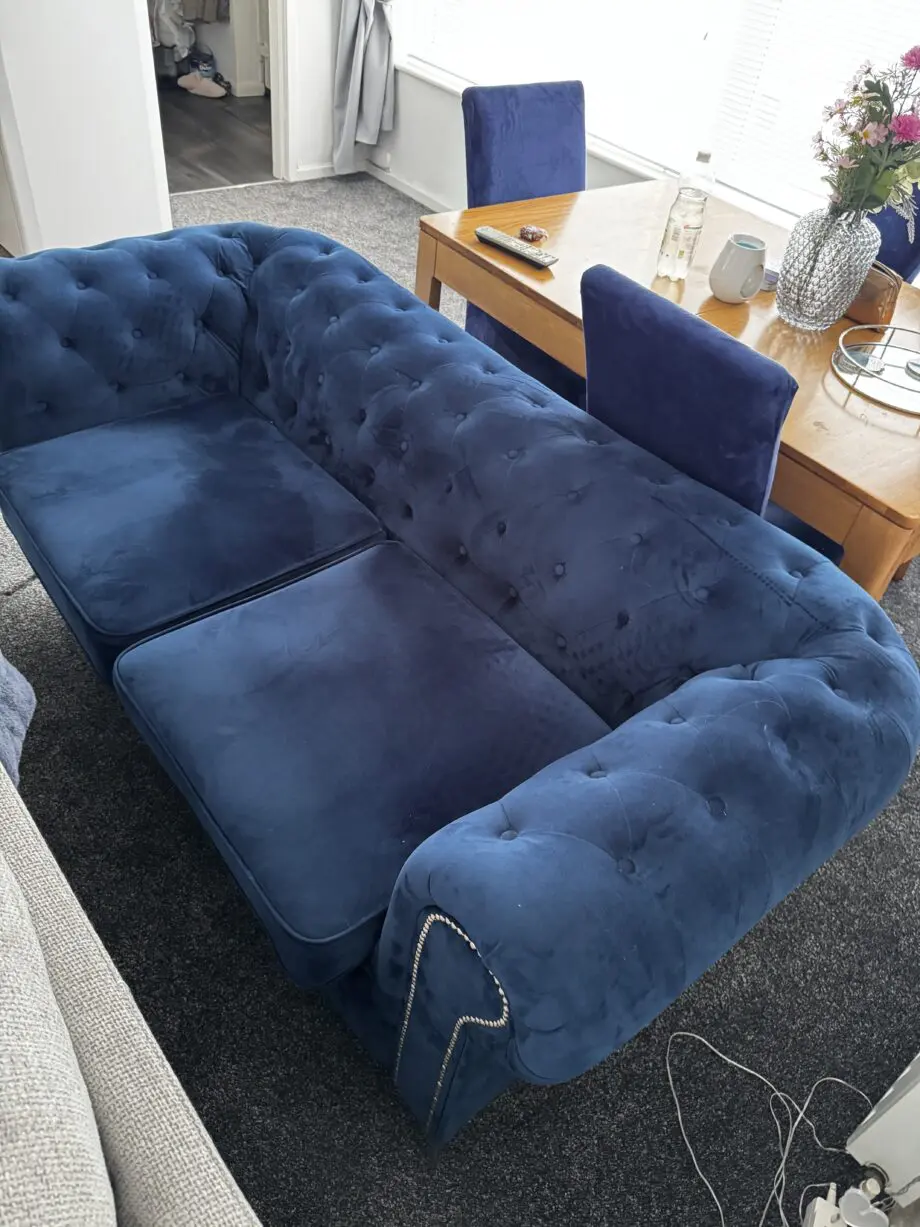 Elegant Navy Blue Chesterfield Sofa