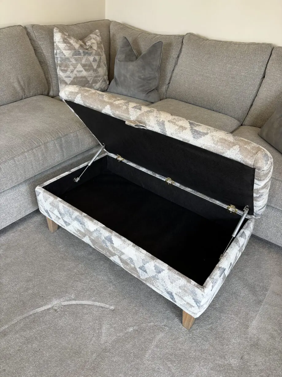 Ashwood, Olssen- Light Grey, Corner Sofa, Armchair and Footstool with scatter cushions