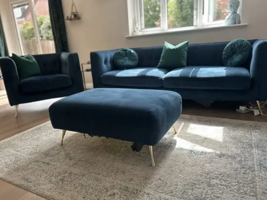 DFS Sofa Chair and Footstool
