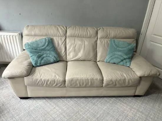 Leather sofa set, pet & smoke free