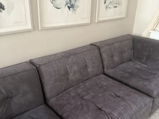 Dark Grey sofa, Velvet