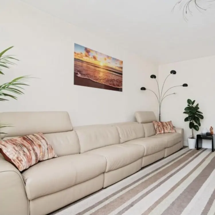 Elixir 4 seater leather recliner sofa like new from furniture village modified spec to suit