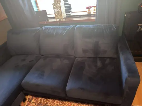 Dunelm blue chaise sofa