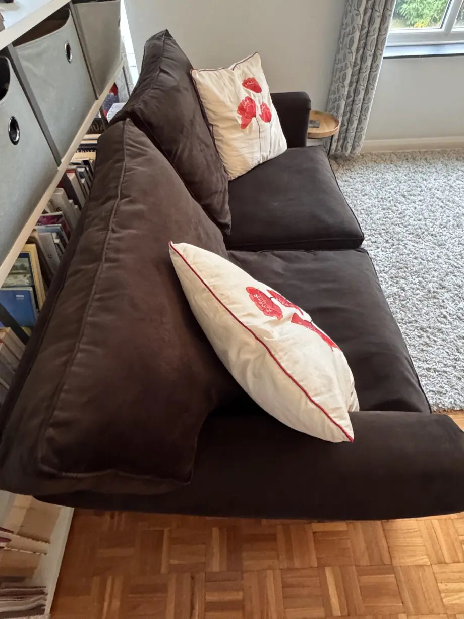 Habitat 2 seater brown settee