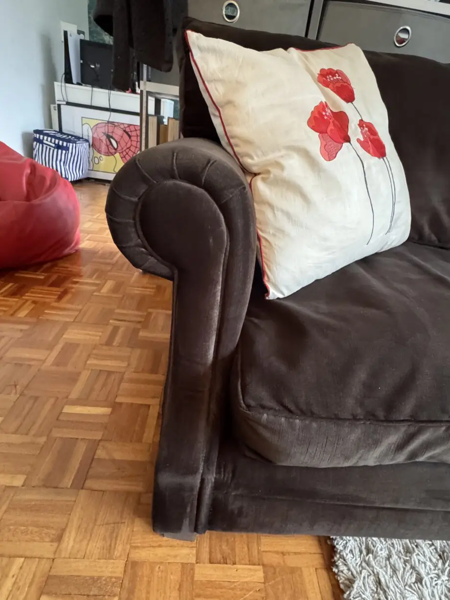 Habitat 2 seater brown settee