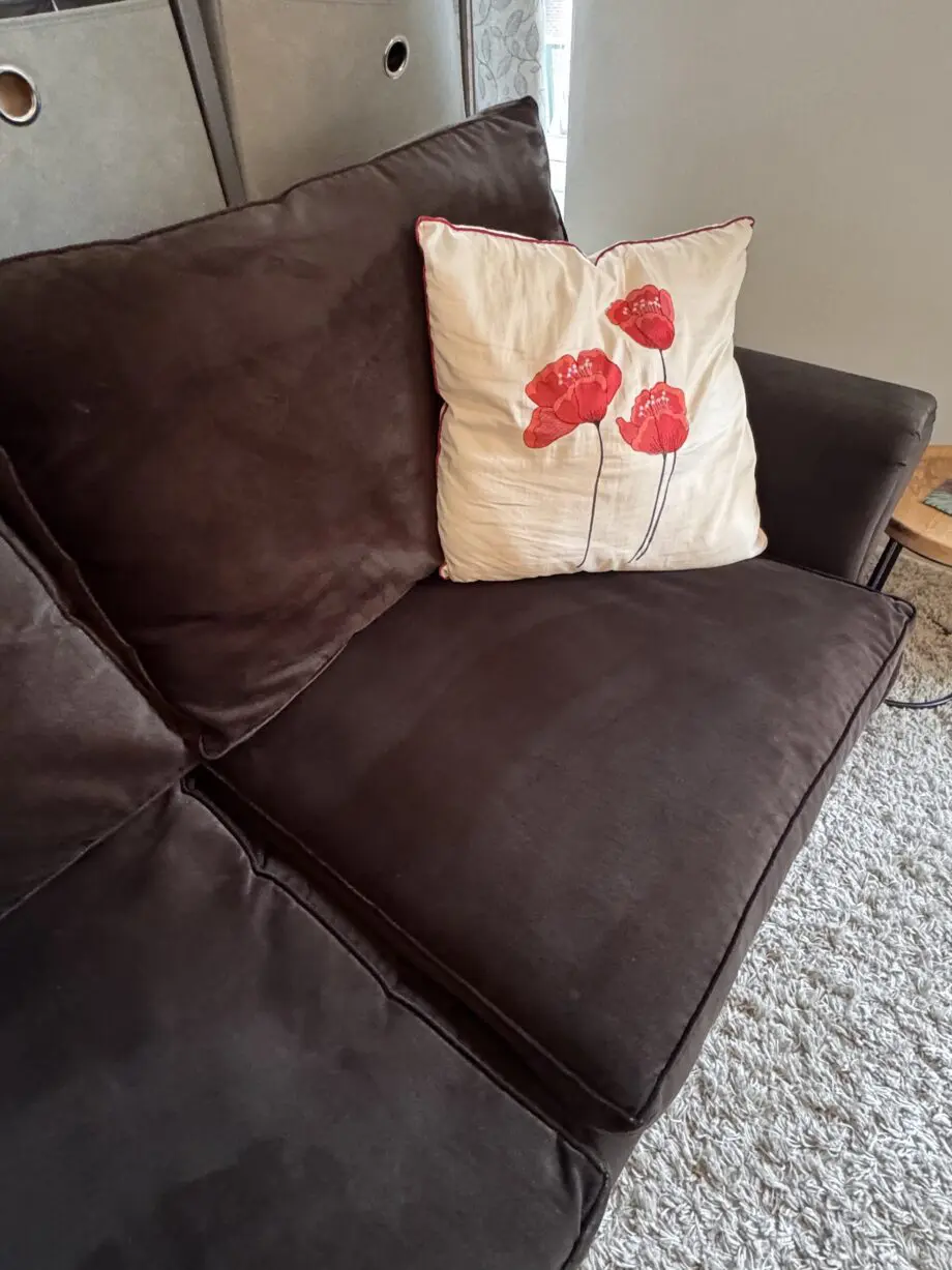 Habitat 2 seater brown settee