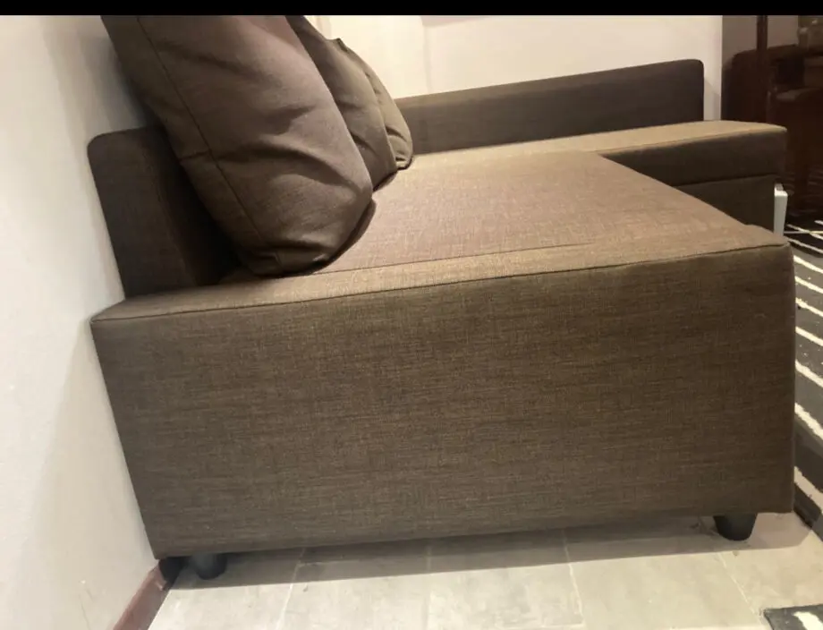 ikea corner sofa bed brwon colour