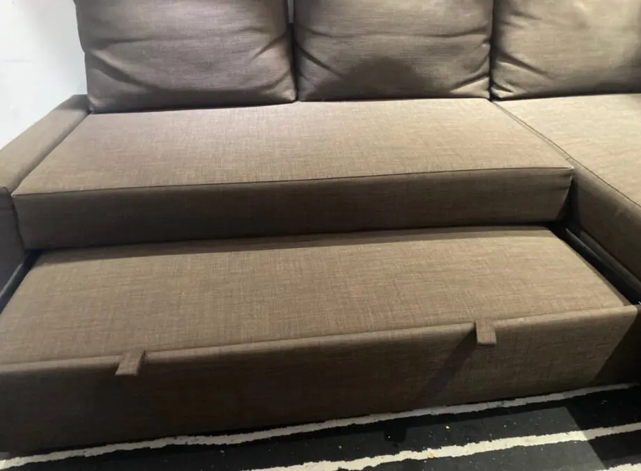 ikea corner sofa bed brwon colour