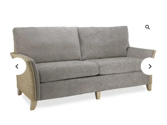 Grey rattan sofa
