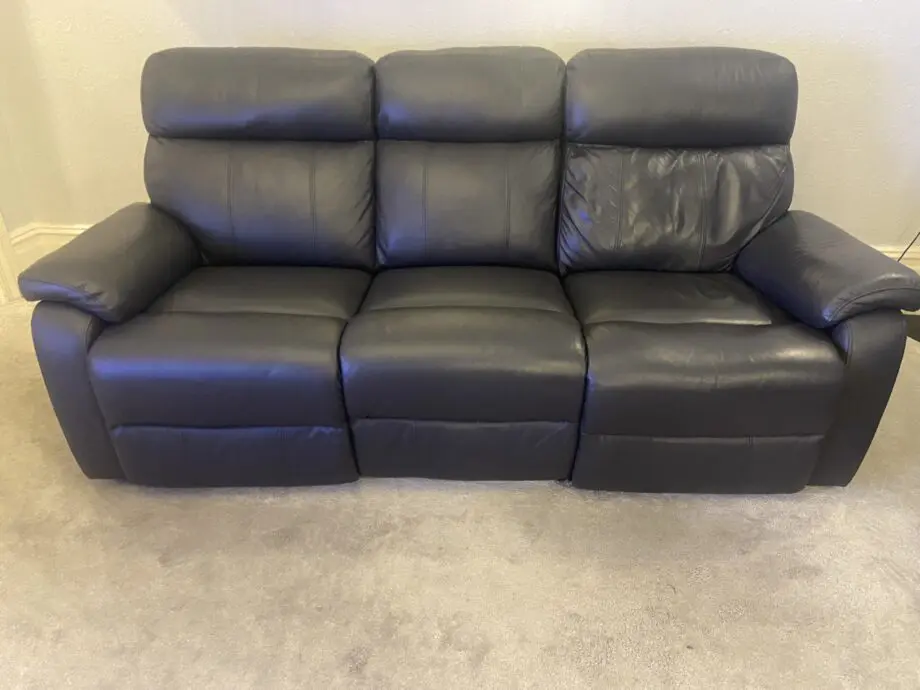 Navy Blue DFS Electric Recliner Set