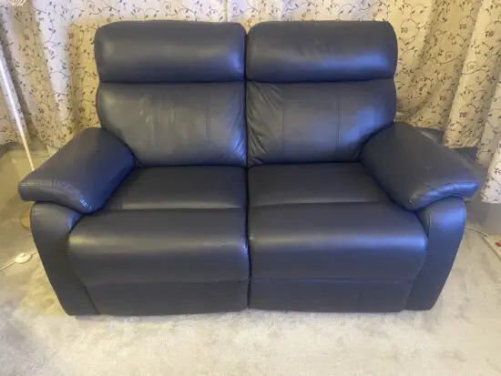 Navy Blue DFS Electric Recliner Set