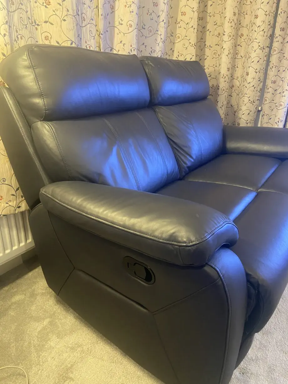 Navy Blue DFS Electric Recliner Set