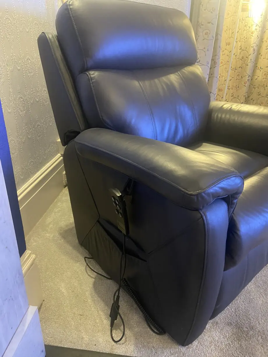 Navy Blue DFS Electric Recliner Set