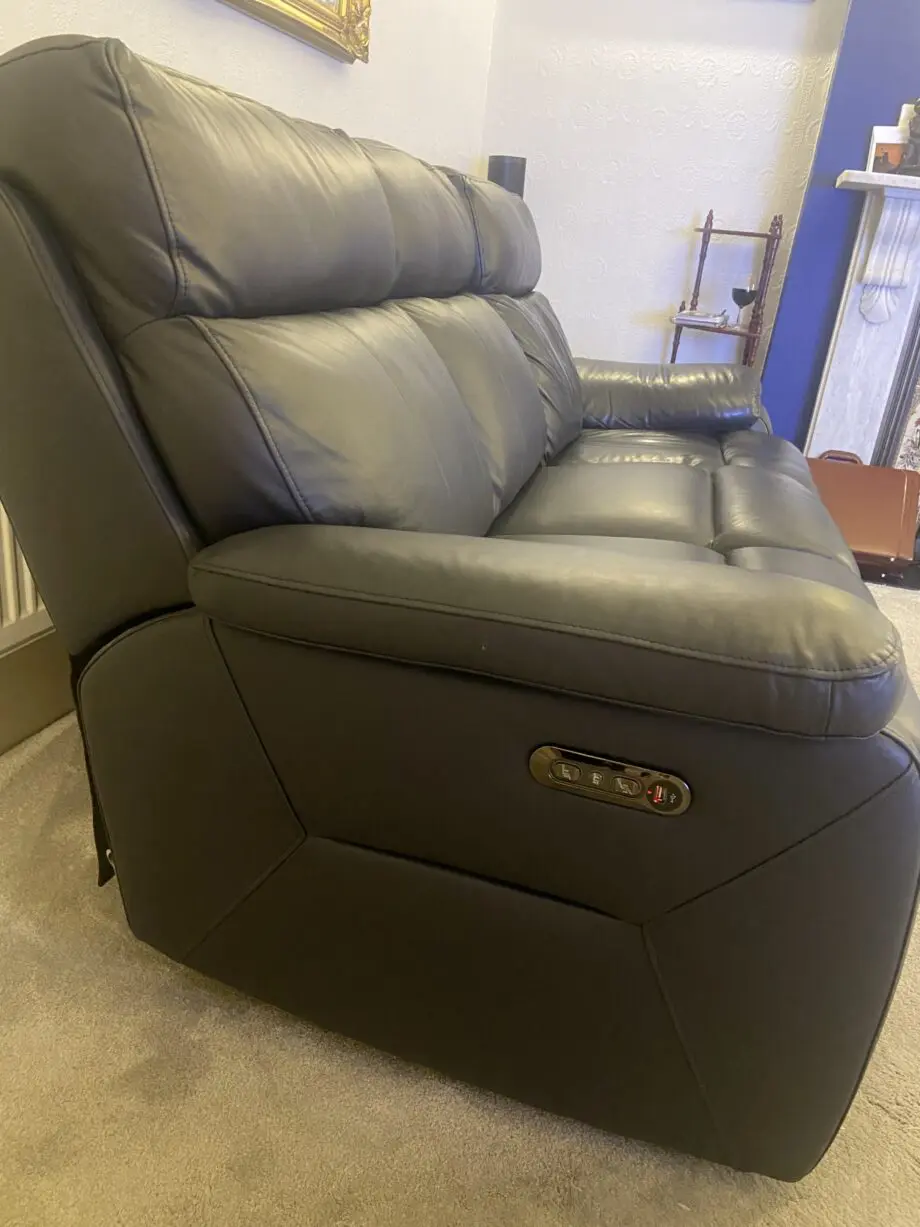 Navy Blue DFS Electric Recliner Set