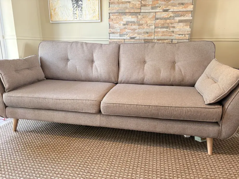 DFS French Connection Zinc 4 Seater Mocha Sofa