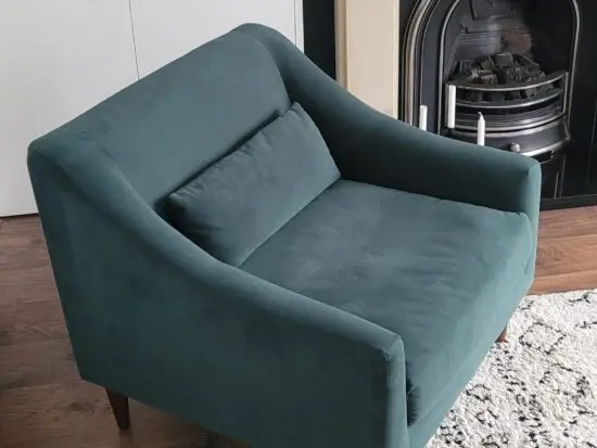 Made.com - Herton Armchair - Autumn Green Velvet