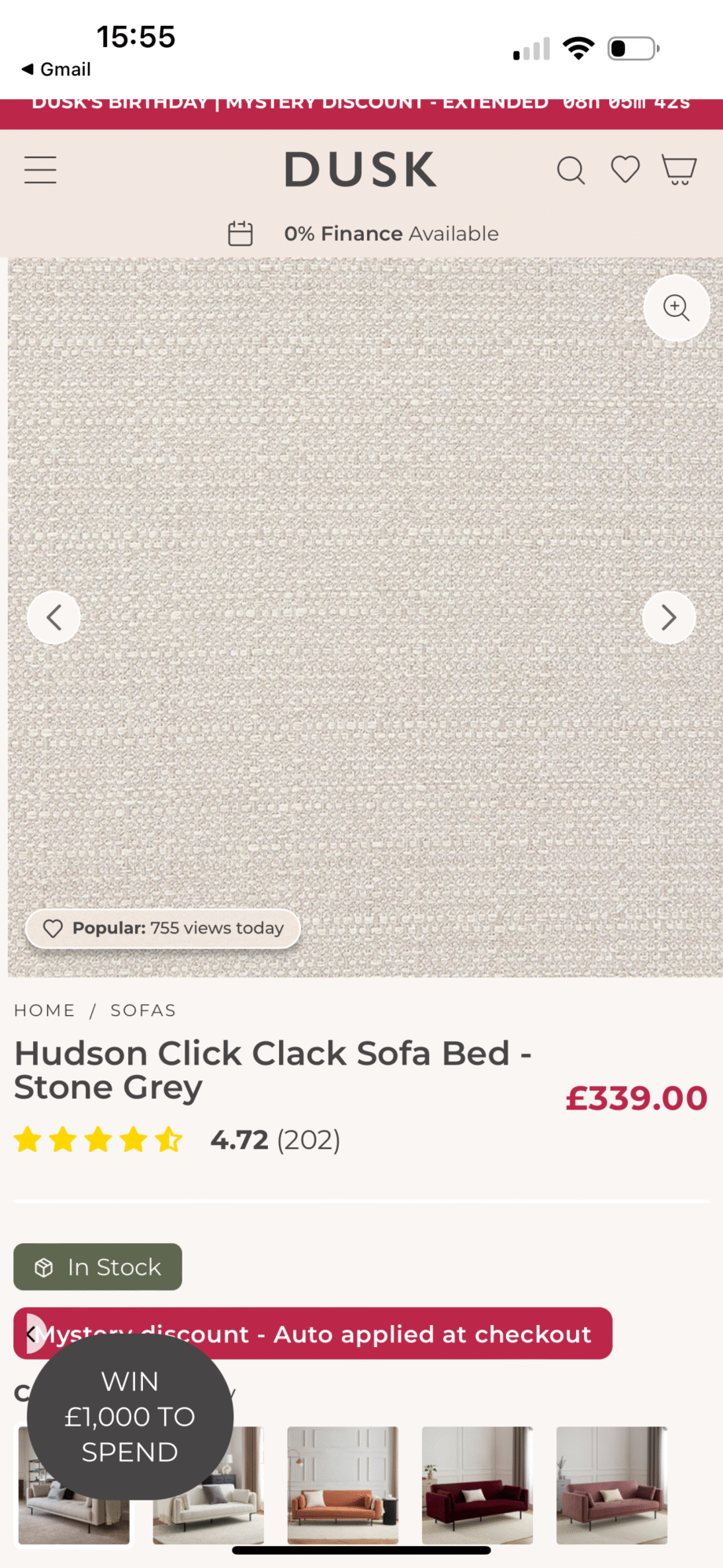Dusk Sofa Bed