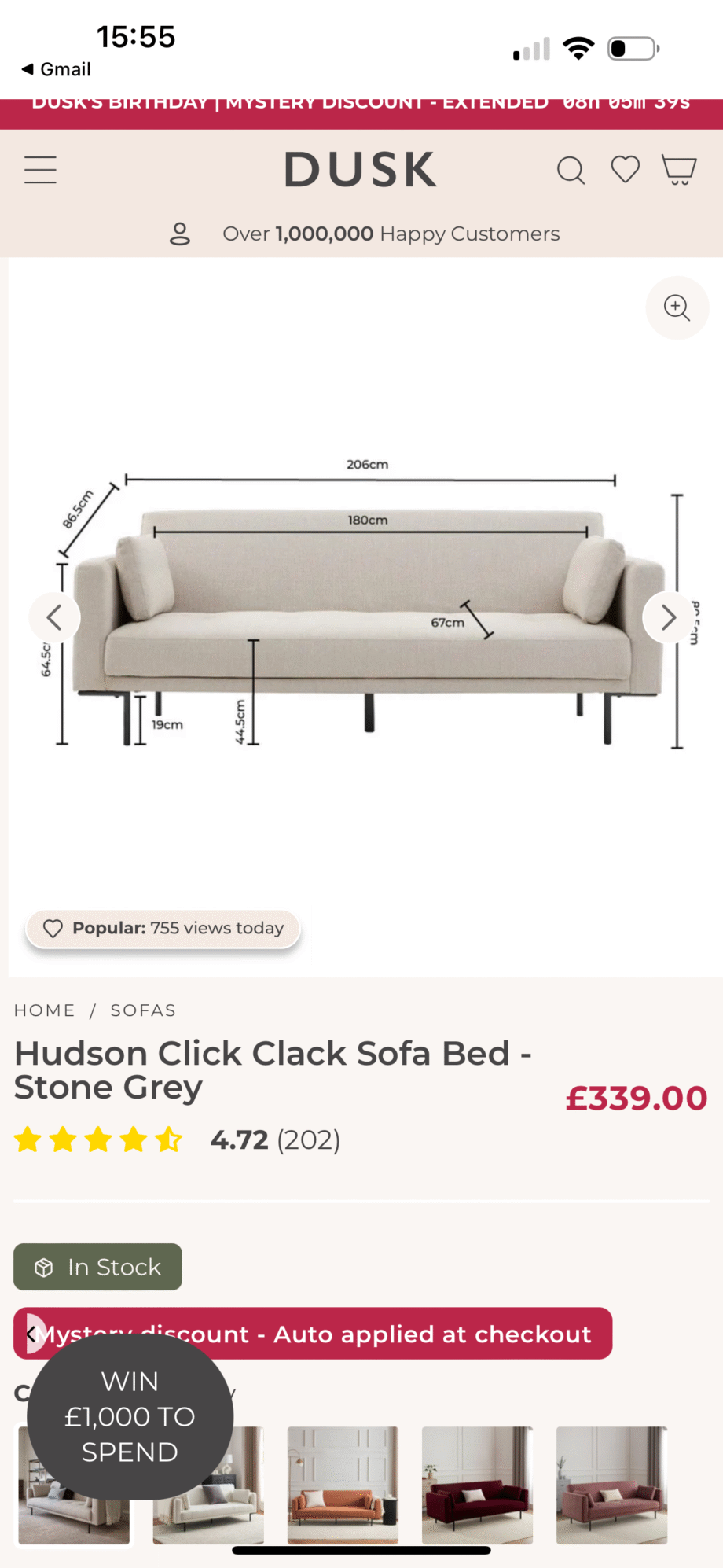 Dusk Sofa Bed